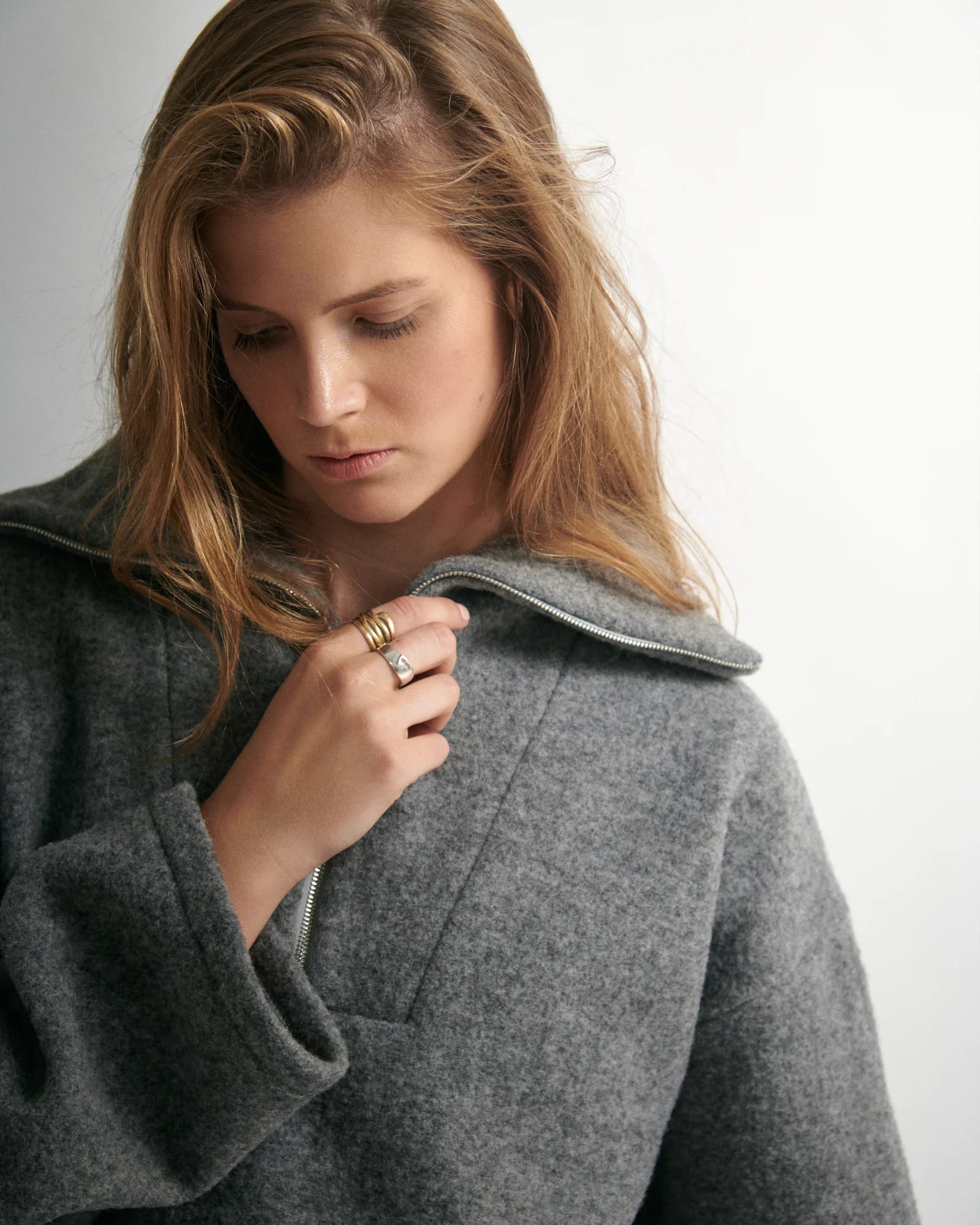 SILVA merino fleece, grey