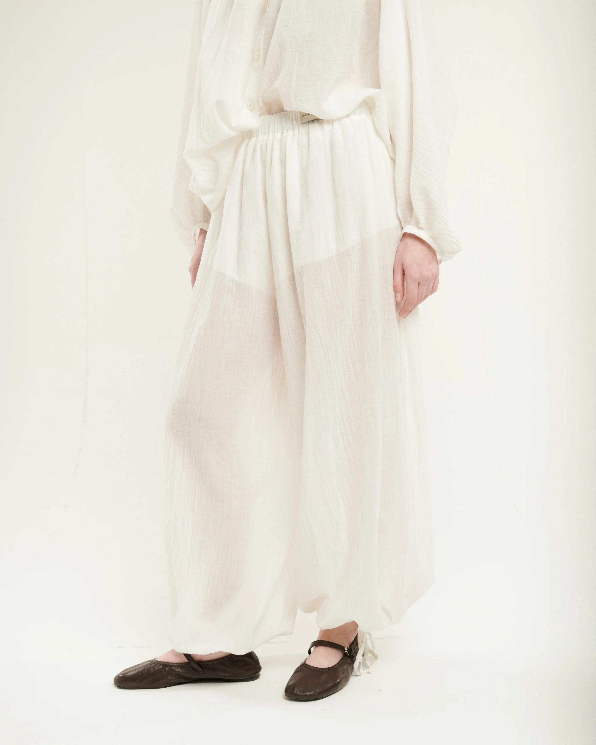 ANEMONE balloon trousers, cream