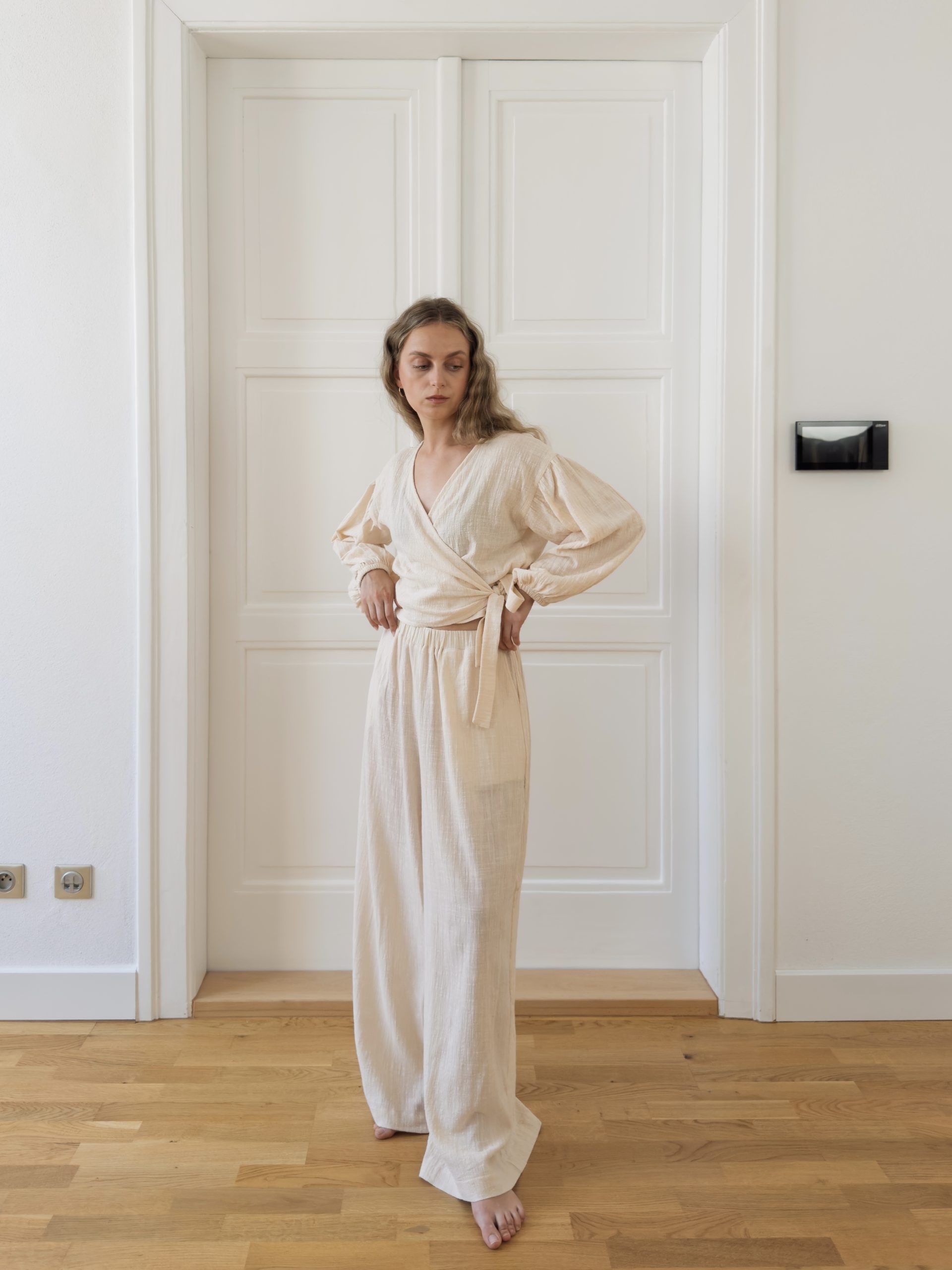 OLEA wide-leg trousers