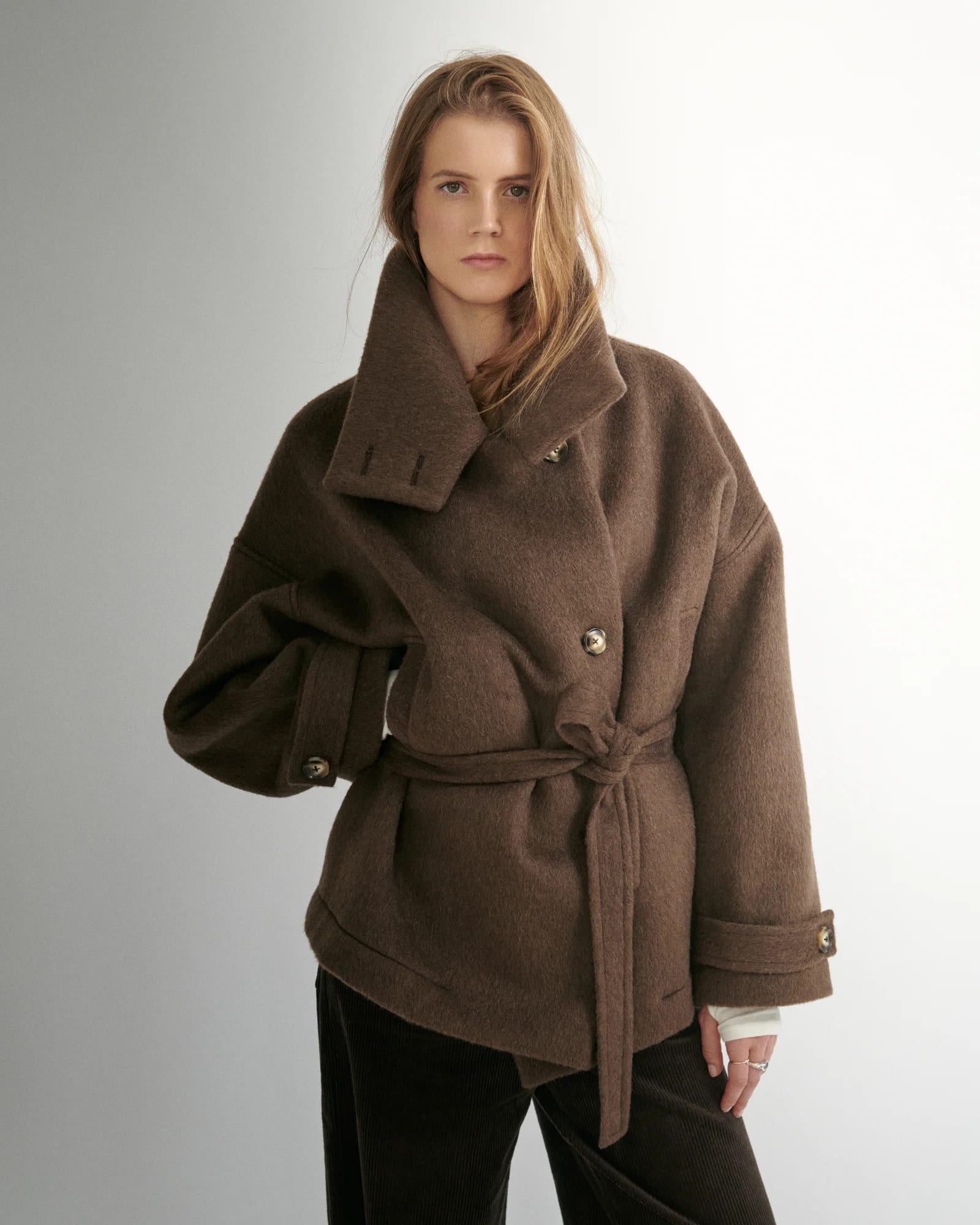 UMBRA short coat, brown