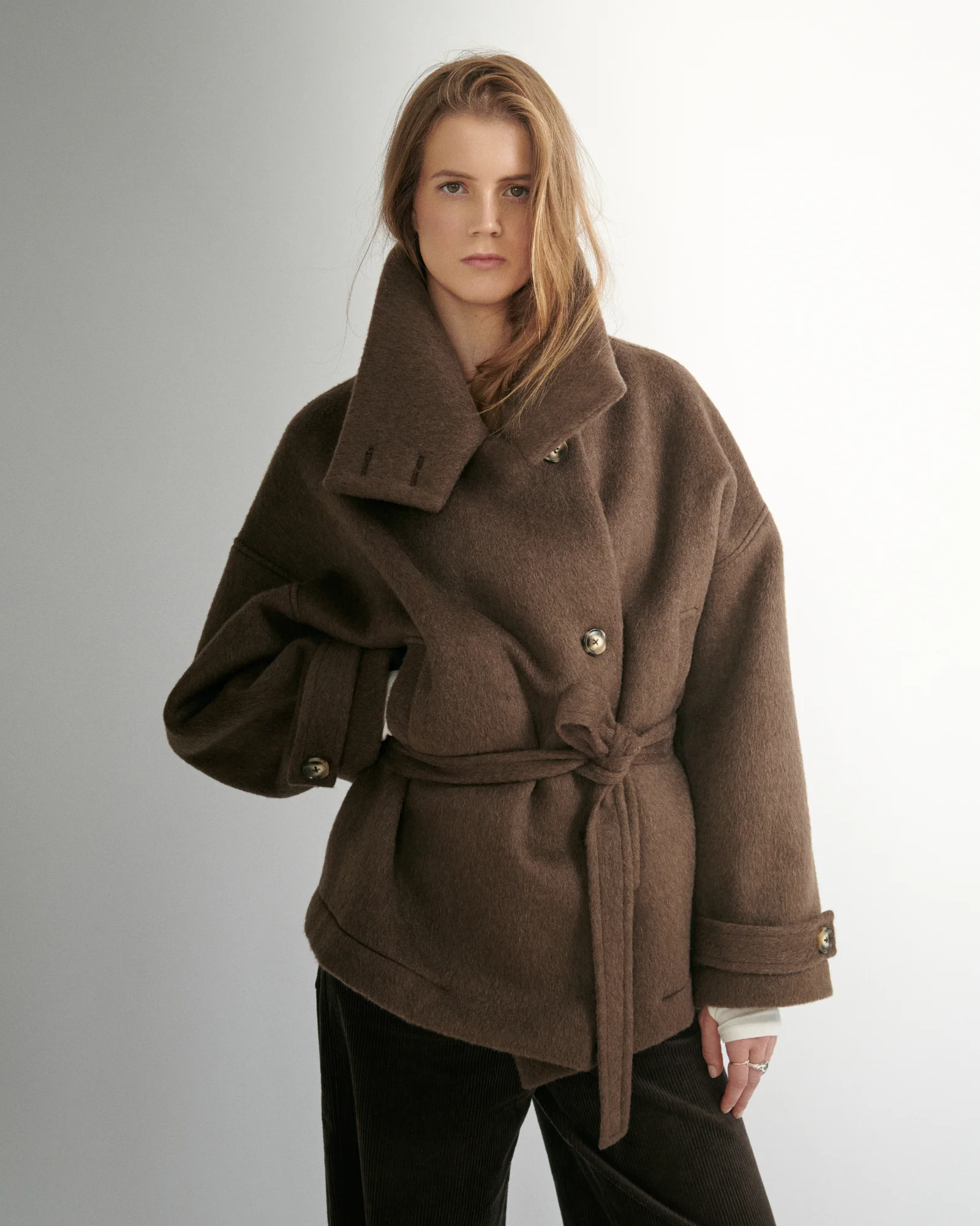 UMBRA short coat, brown