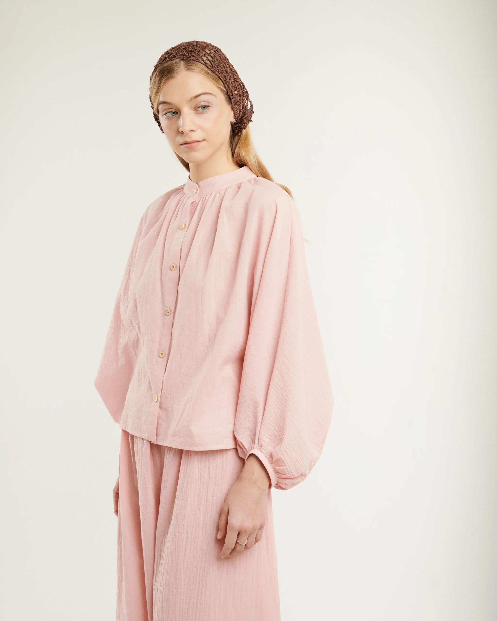 ANEMONE airy blouse in powder pink