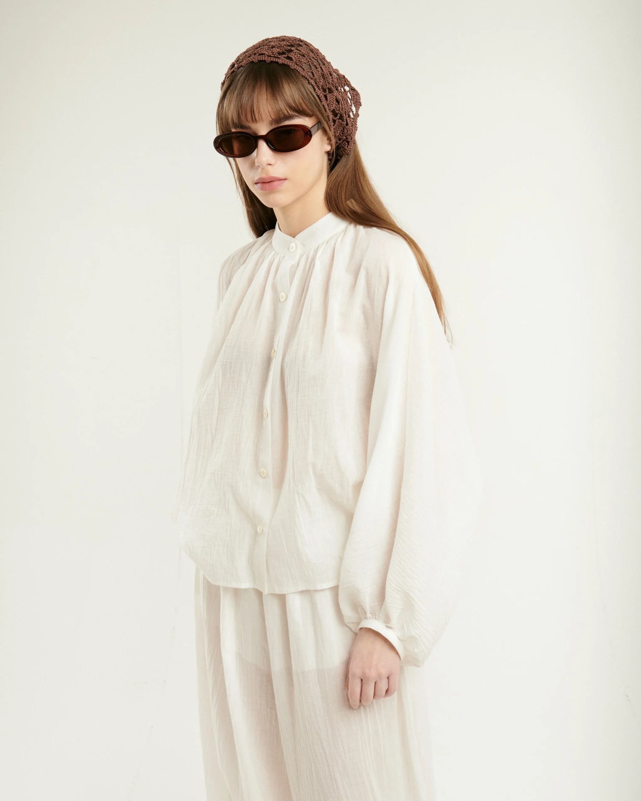 ANEMONE airy blouse, cream